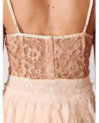 Free People Feather Slip in Peach (Pink) - Lyst