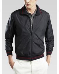 Gucci | Black Zip Windbreaker for Men | Lyst