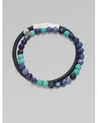Saks Fifth Avenue | Blue Beaded Bracelet Set for Men | Lyst