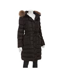 womens black moncler coat with fur hood
