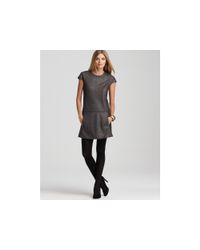 Theory | Gray Olpia Metallic Sparkle Tweed Dress | Lyst