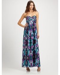 Laundry by Shelli Segal | Purple Silk Gown | Lyst