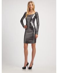 Nicole Miller | Metallic Sequined Dress | Lyst