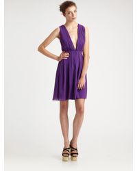 Alice + Olivia | Purple Caprice Cross Back Dress | Lyst