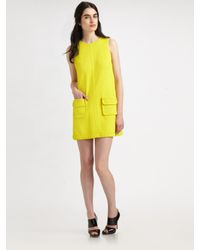 M Missoni | Yellow Pique Shift Dress | Lyst
