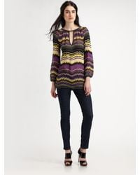 M Missoni | Purple Pointelle Wave Top | Lyst