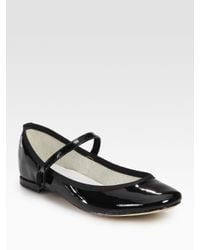 Repetto | Black Lio Patent Leather Mary Jane Ballet Flats | Lyst