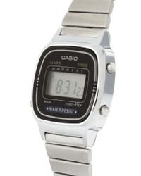 mini silver casio watch