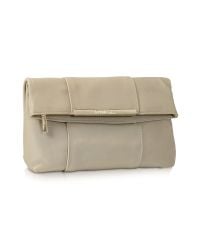 Ferrè Milano - Natural Salgemma - Leather Day Clutch - Lyst