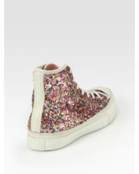 sequin converse pink