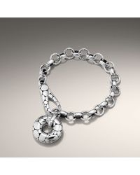John Hardy | Metallic Link Bracelet with Doughnut Clasp | Lyst