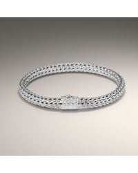 John Hardy | Metallic Small Rhodium Plated Bracelet | Lyst
