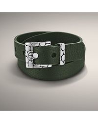 John Hardy | Green Leather Bracelet for Men | Lyst