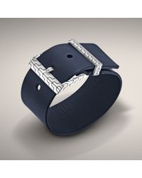 John Hardy | Blue Leather Buckle Bracelet for Men | Lyst