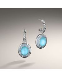 John Hardy | Blue Oval Drop Earrings | Lyst