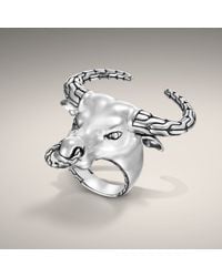 John Hardy | Metallic Bull Head Ring for Men | Lyst