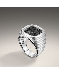 John Hardy | Black Square Ring for Men | Lyst