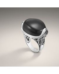 John Hardy | Black Large Oval Ring | Lyst