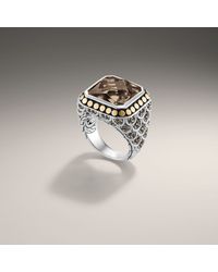 John Hardy | Metallic Square Ring | Lyst