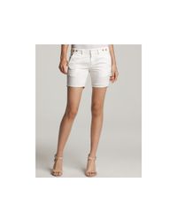 Vince | White Rover Stretch Cotton Shorts | Lyst