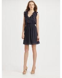 Rebecca Taylor | Blue Ruffled Dress | Lyst