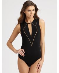 Wolford | Black Gala String Body Suit | Lyst