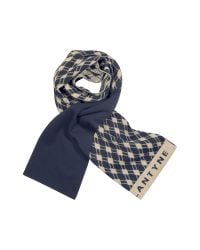 Ballantyne | Blue Signature Argyle Wool Scarf | Lyst