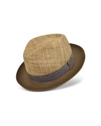Borsalino - Natural Two Tone Fedora Hat with Blue and Brown Stripe Band for Men - Lyst