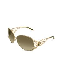 Roberto Cavalli | Metallic Strelizia - Snakes and Logo Temple Metal Sunglasses | Lyst