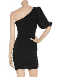 M Missoni | Black One-shoulder Cotton-crepe Dress | Lyst