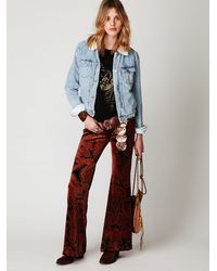 velour bell bottom pants