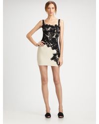 Dolce & Gabbana | Black Lace Appliqué Slip Dress | Lyst