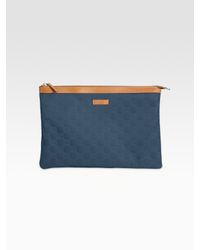 Gucci | Blue Nylon Pouch | Lyst