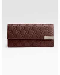 Gucci | Brown Dice Continental Leather Wallet | Lyst