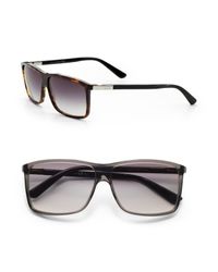 Gucci | Brown Wayfarer Sunglasses for Men | Lyst