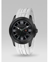 Gucci | Black G-timeless Extra Large Rubber Strap Watch | Lyst