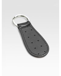 Jack Spade | Black Monza Leather Key Ring for Men | Lyst