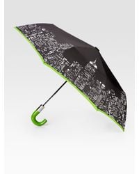kate spade new york | Black City Lights Automatic Umbrella | Lyst