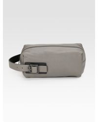 Marc By Marc Jacobs | Gray Leather Toiletry Bag for Men | Lyst