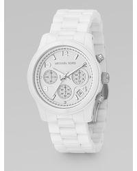 michael kors ceramic white watch