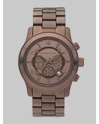 Michael Kors | Brown Chocolate Ion-plated Stainless Steel Chronograph Watch | Lyst