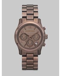 Michael Kors | Brown Chocolate Stainless Steel Chronograph Watch | Lyst