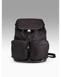 Prada | Black Backpack for Men | Lyst
