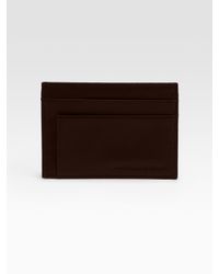Saks Fifth Avenue | Brown Weekender Id Case for Men | Lyst