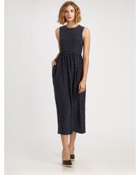 Steven Alan | Blue Cynthia Silk Polka-Dot Dress | Lyst