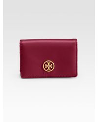 Tory Burch | Red Robinson Foldover Card Case | Lyst