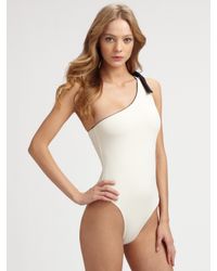 3.1 Phillip Lim | White One-piece Asymmetrical Swimsuit | Lyst