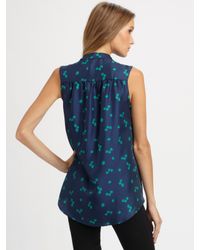 Elizabeth and James | Blue Jamie Tie Blouse | Lyst