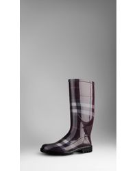 burberry boots womens purple