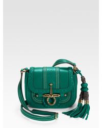 Gucci | Green Snaffle Bit Small Flap Leather Shoulder Bag | Lyst
